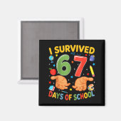 I Survived 67 Days Of School Cool Teacher Design Magnet (Vorderseite/Rückseite)