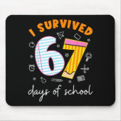 I Survived 67 Days Of School Cool Teacher Design  Mousepad (Vorne)