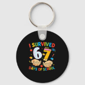 I Survived 67 Days Of School Cool Teacher Design  Schlüsselanhänger (Vorderseite)