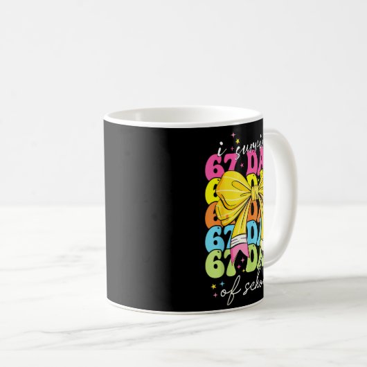I Survived 67 Days Of School Coquette Bow Student  Kaffeetasse (VorderseiteRechts)