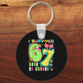 I Survived 67 Days Of School Coquette Bow Teachers Schlüsselanhänger (Vorderseite)