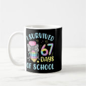 I Survived 67 Days Of School Cute Pastel Pencil Bo Kaffeetasse (Links)