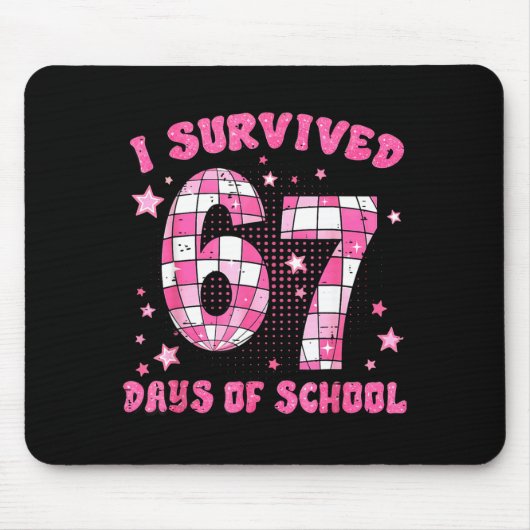 I Survived 67 Days Of School Cute Teacher Six Seve Mousepad (Vorne)