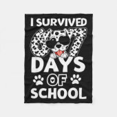 I Survived 67 Days Of School Dabbing Dalmatian Dog Fleecedecke (Vorderseite)