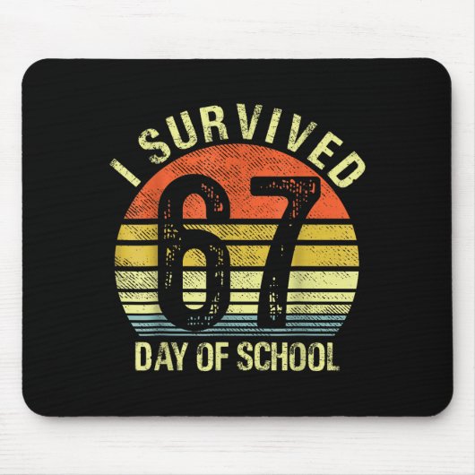 I Survived 67 Days Of School Dabbing Six Seven Mem Mousepad (Vorne)