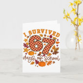I Survived 67 Days Of School Fall Autumn Six Seven Karte (Gelbe Blume)