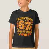 I Survived 67 Days Of School Fall Leaves Cute Autu T-Shirt (Vorderseite)