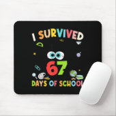 I Survived 67 Days Of School For Kids Girl Teacher Mousepad (Mit Mouse)