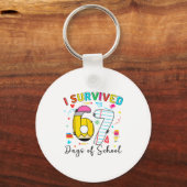 I Survived 67 Days Of School Fun Meme Six Seven 6- Schlüsselanhänger (Vorderseite)
