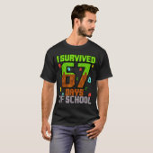 I Survived 67 Days Of School Fun Meme Six Seven 6- T-Shirt (Vorne ganz)