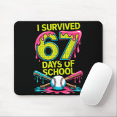 I Survived 67 Days Of School Funny 67 Baseball Sli Mousepad (Mit Mouse)