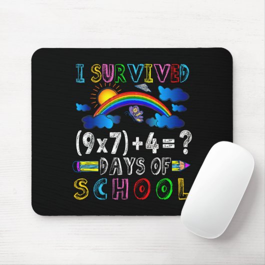 I Survived 67 Days Of School Funny 67 Meme Math Te Mousepad (Mit Mouse)