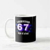 I Survived 67 Days Of School Funny 67 Meme Retro S Kaffeetasse (Links)