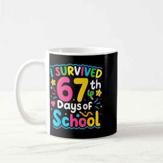 I Survived 67 Days Of School Funny 67 Meme Student Kaffeetasse (Links)