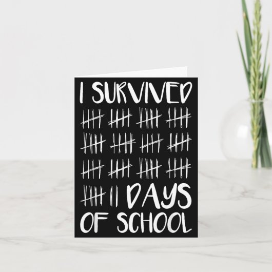 I Survived 67 Days Of School Funny 67 Meme Tally M Karte (Vorderseite)