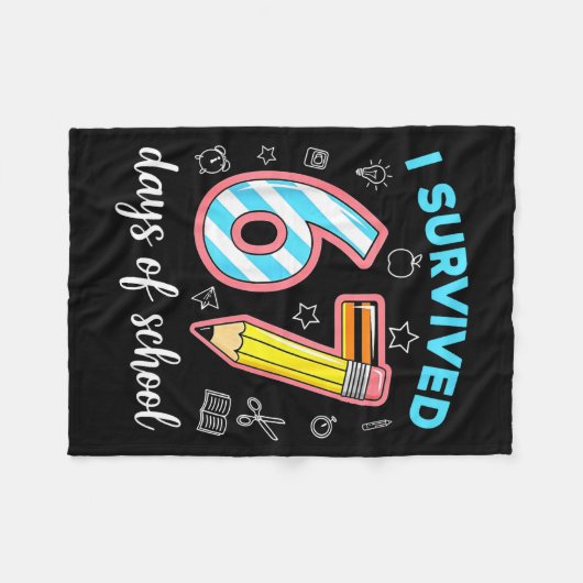 I Survived 67 Days Of School Funny 67 Meme Teacher Fleecedecke (Vorderseite (Horizontal))