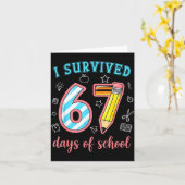 I Survived 67 Days Of School Funny 67 Meme Teacher Karte (Gelbe Blume)