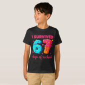 I Survived 67 Days Of School Funny 67 Meme Teacher T-Shirt (Vorne ganz)