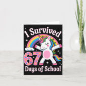 I Survived 67 Days Of School Funny 67 Teachers Kid Karte (Vorderseite)