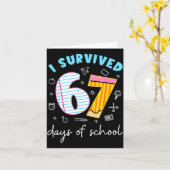 I Survived 67 Days Of School Funny 67 Teachers Stu Karte (Gelbe Blume)