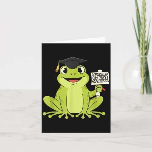 I Survived 67 Days Of School Funny 67 Teachers Stu Karte (Vorderseite)