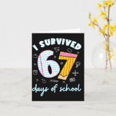 I Survived 67 Days Of School Funny 67 Teachers Stu Karte (Gelbe Blume)