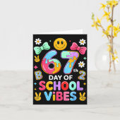 I Survived 67 Days Of School Funny 67 Teachers Stu Karte (Gelbe Blume)