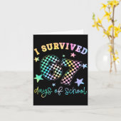 I Survived 67 Days Of School Funny 67 Teachers Stu Karte (Gelbe Blume)
