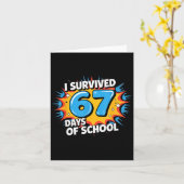 I Survived 67 Days Of School Funny 67 Teachers Stu Karte (Gelbe Blume)