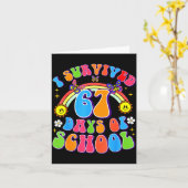 I Survived 67 Days Of School Funny 67 Teachers Stu Karte (Gelbe Blume)