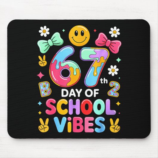 I Survived 67 Days Of School Funny 67 Teachers Stu Mousepad (Vorne)