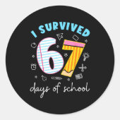I Survived 67 Days Of School Funny 67 Teachers Stu Runder Aufkleber (Vorderseite)