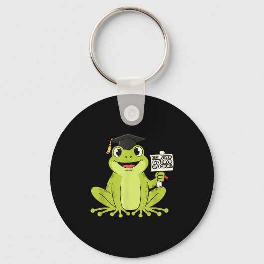 I Survived 67 Days Of School Funny 67 Teachers Stu Schlüsselanhänger (Vorderseite)