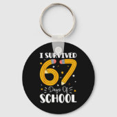I Survived 67 Days Of School Funny 67 Teachers Stu Schlüsselanhänger (Vorderseite)