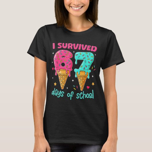 I Survived 67 Days Of School Funny 67 Teachers Stu T-Shirt (Vorderseite)