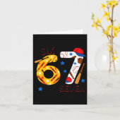 I Survived 67 Days Of School Funny 6 7 Baseball Te Karte (Gelbe Blume)