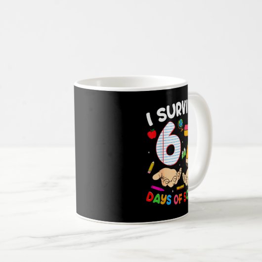 I Survived 67 Days Of School Funny 6 7 Meme Teache Kaffeetasse (VorderseiteRechts)