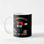 I Survived 67 Days Of School Funny Black Cat Six S Kaffeetasse (Links)
