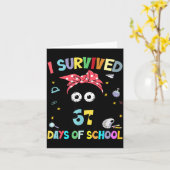 I Survived 67 Days Of School Funny Black Cat Six S Karte (Gelbe Blume)