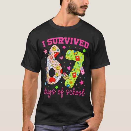I Survived 67 Days Of School Funny Camouflage Boy T-Shirt (Vorderseite)