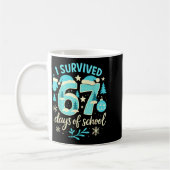 I Survived 67 Days Of School Funny Christmas Teach Kaffeetasse (Links)