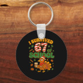 I Survived 67 Days Of School Funny Christmas Turke Schlüsselanhänger (Vorderseite)