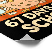I Survived 67 Days Of School Funny Coffee Owl Scho Poster (Ecke)