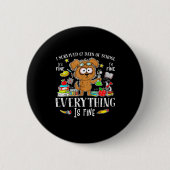 I Survived 67 Days Of School Funny Dog Lover Scien Button (Vorderseite)