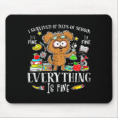I Survived 67 Days Of School Funny Dog Lover Scien Mousepad (Vorne)