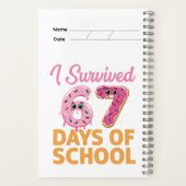 I Survived 67 Days of School Funny Donut Notizblock (Rückseite)