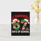 I Survived 67 Days Of School Funny Gen Christmas  Karte (Gelbe Blume)