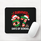 I Survived 67 Days Of School Funny Gen Christmas  Mousepad (Mit Mouse)