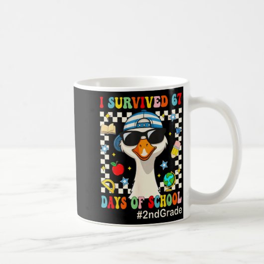 I Survived 67 Days Of School Funny Goose Boys 2nd Kaffeetasse (Rechts)