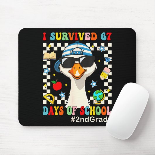 I Survived 67 Days Of School Funny Goose Boys 2nd Mousepad (Mit Mouse)